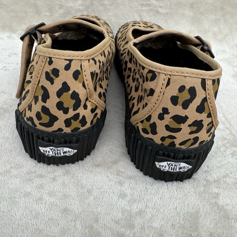 Vans Mary Jane Creeper Leopard Print Platform Shoes Women's 10.5 EU 42